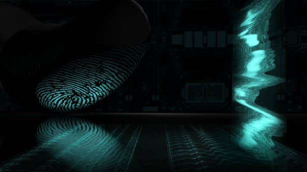 istock Fingerprint background. AI /   Personal identification / Crime concept. 1297836671