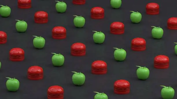 healthy apples unhealthy food hamburger realfooding background concept art