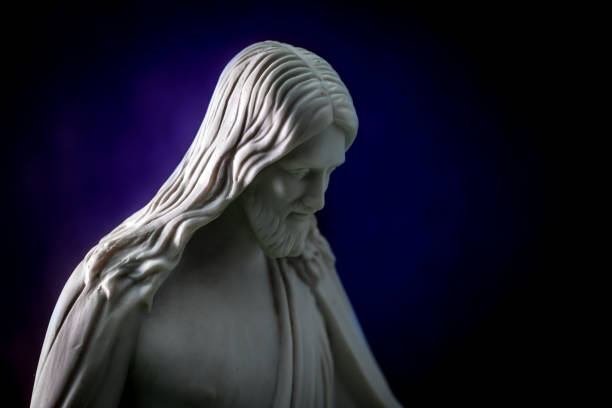 istock Close Up of Christus Statue With Dramatic Lighting 1297858663
