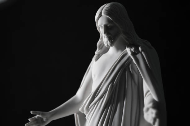 istock Close Up of Christus Statue With Dramatic Lighting 1297858684