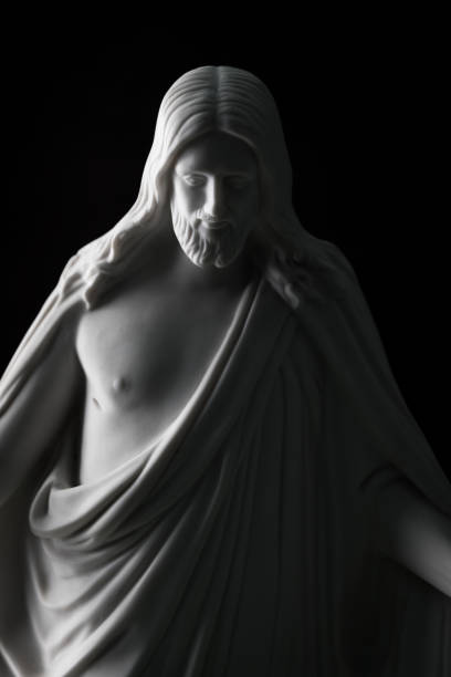 istock Close Up of Christus Statue With Dramatic Lighting 1297858685