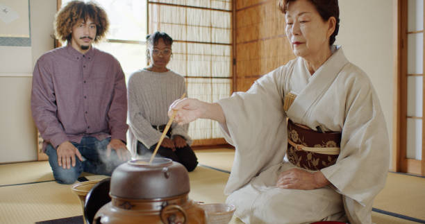 istock Japanese Tea Ceremony with African American Guests 1297863288