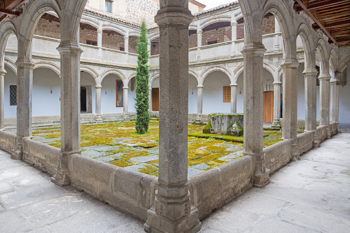 Avilla - The gothic atrium of church Real monasterio de Santo Tomas.