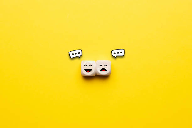 istock Good and bad mood concert with chat 1297866098