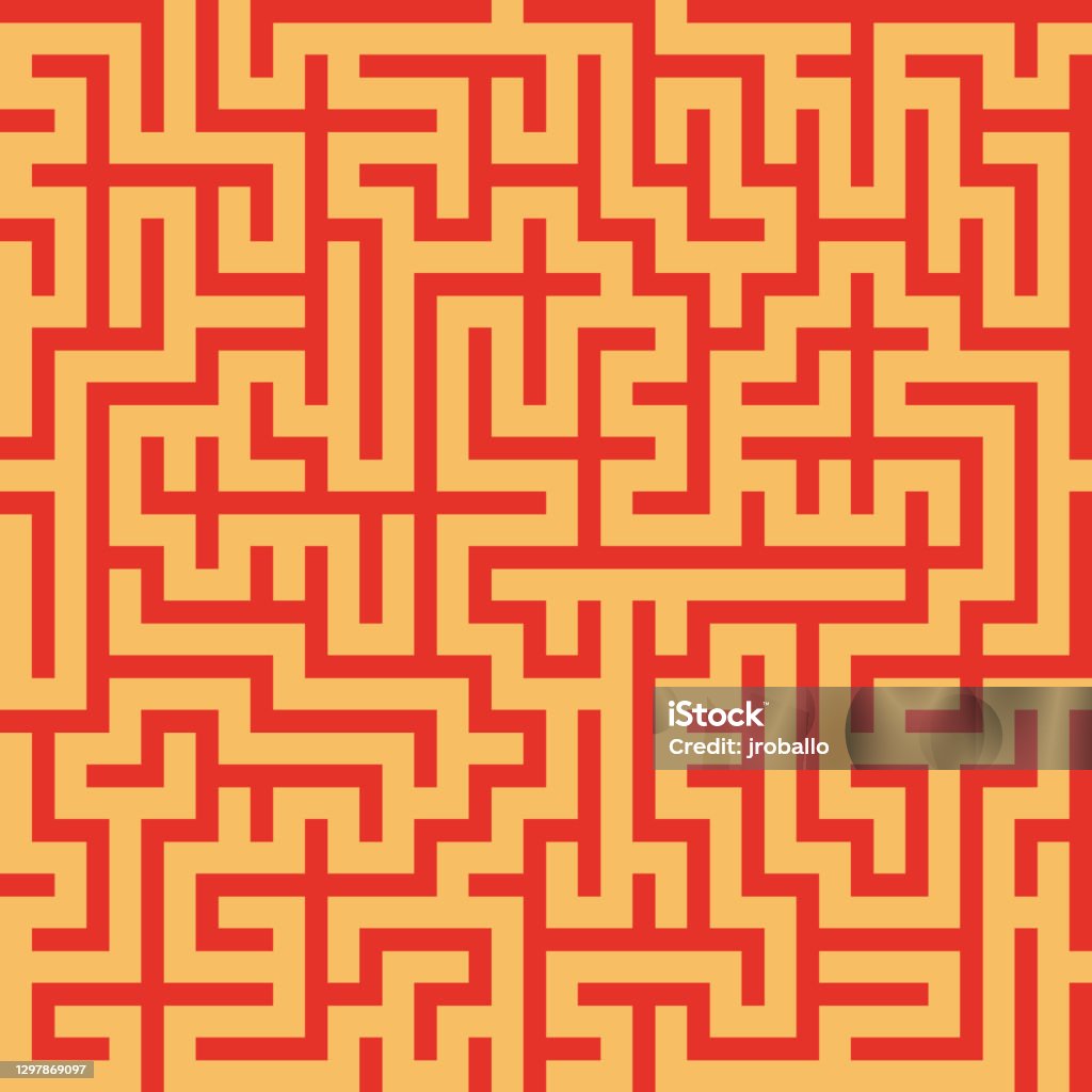 Patterned Maze Maze Seamless Pattern Abstract Textile Print Vector Illustration Stock ...