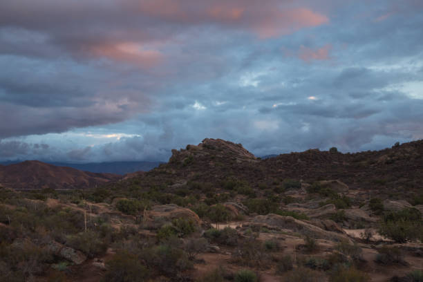 istock Desert sunset in Vazquez Rocks, California 1297871732