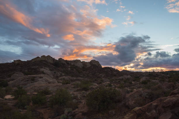 istock colorful desert sunset in Vasquez Rocks, California 1297871754