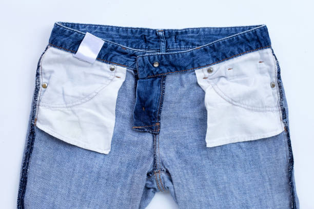 istock Inside of jeans isolated on white background. 1297878218