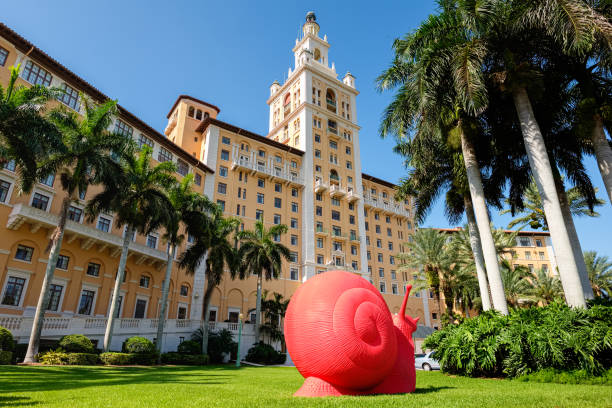 빌트모어 호텔 - coral gables hotel tourist resort building exterior 뉴스 사진 이미지