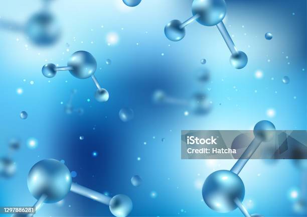 Water Formula Background Water Molecules Structure Abstract Background Vector Illustration Stock ...