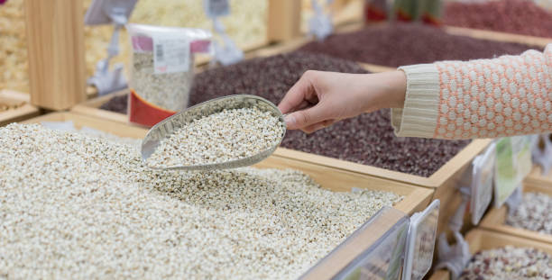 istock Legumes and grains in supermarkets 1297887043