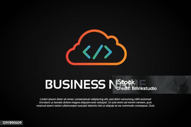 Codecloud Logo Unique Colorful Cloud Coding Logo Template Stock Illustration ...