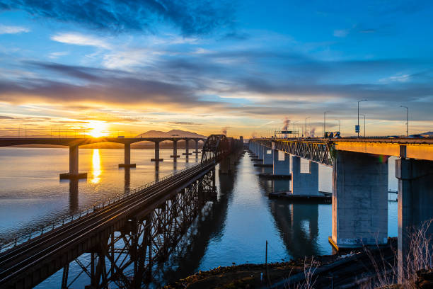 Sunrise from the Benicia Bridge Vista Point