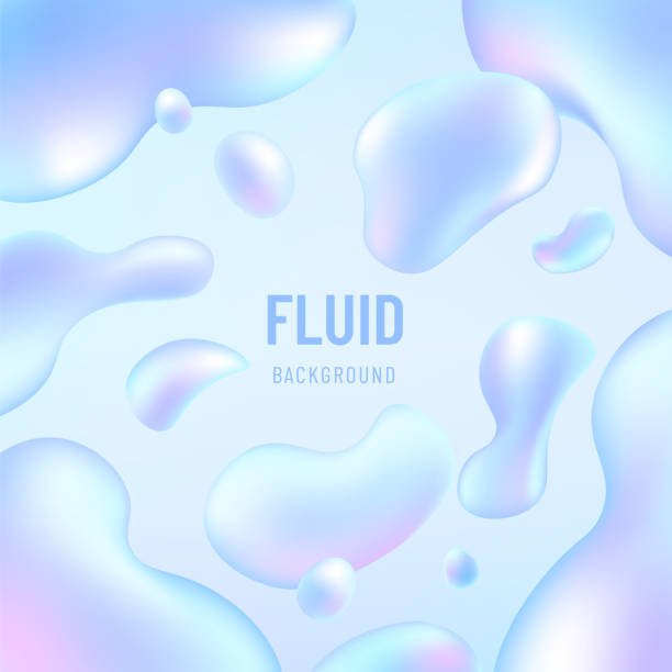 istock Abstract fluid hologram color shape with copy space. Modern futuristic light blue and pink color. Vector illustration. 1297896207