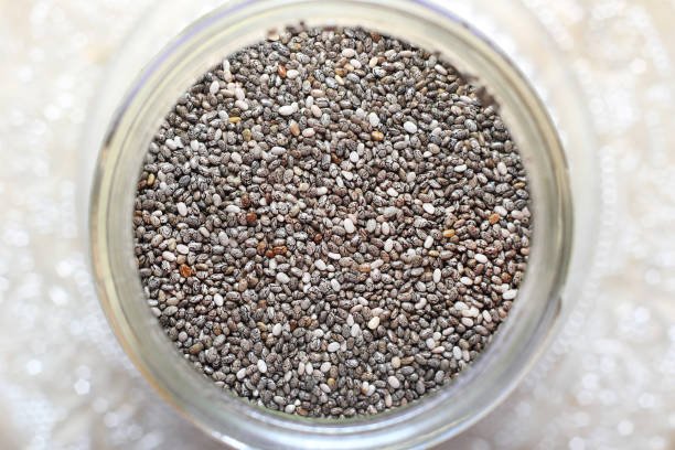 istock Chia Seeds in Glass Jar 1297905166