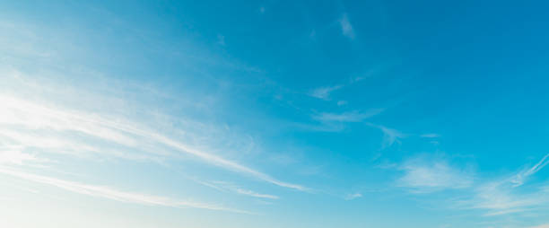 istock Background picture low angle of bright blue sky on a sunny day 1297907296