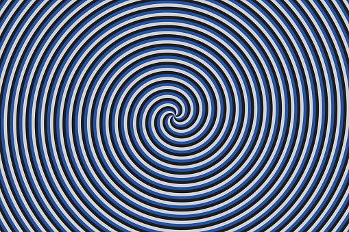 Abstract Optical Illusion hypnotic spiral Background 3D rendering