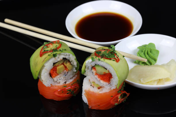 istock Japanese food sushi and rolls, 1297915568