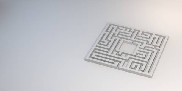istock Maze on white background 3D illustration. Banner. 1297919446