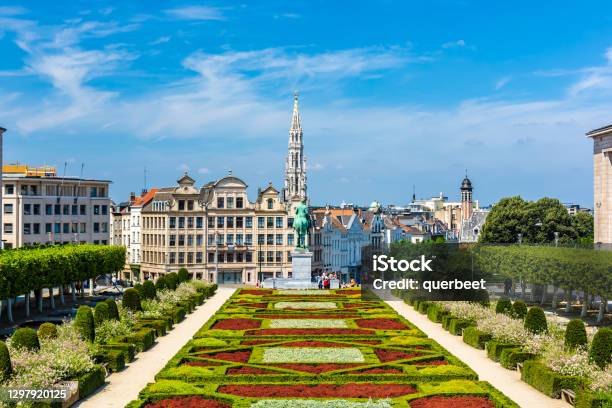 Skyline Brussels With Park Stock Photo - Download Image Now - Brussels-Capital Region, City of Brussels, Grand Place - Brussels