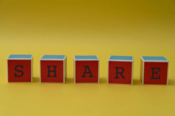 istock Share Concept With Colorful Wooden Cubes 1297926908