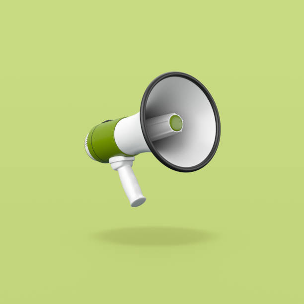istock Green and White Megaphone on Green Background 1297928962