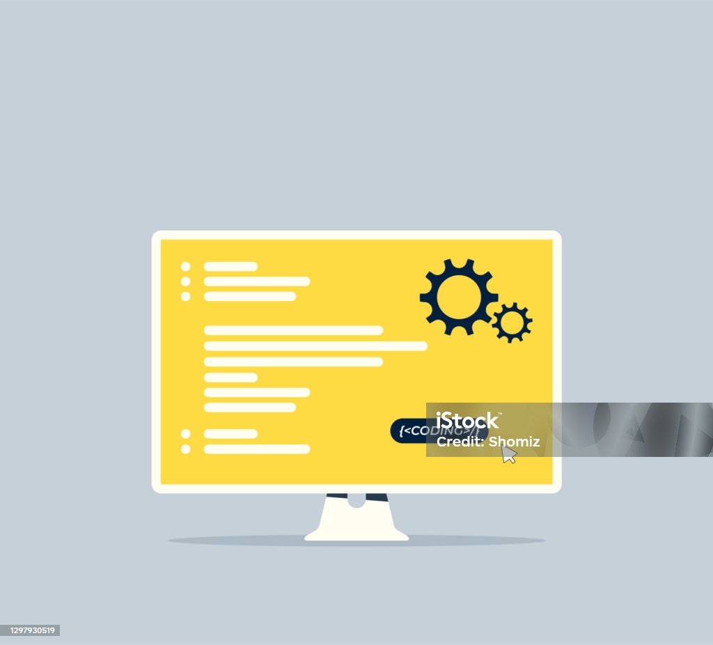 Programming Code Application Window Stock Illustration - Download Image ...