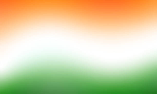 векторная иллюстрация индийского трехцветного флага. - indian flag stock illustrations