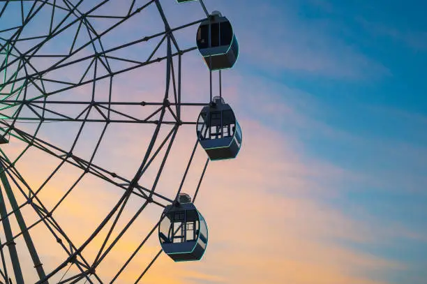 Photo of Ferris wheel against evening sky in Ras al Khaimah emirate of the UAE