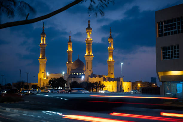 istock Ras al Khaimah largest mosque in the UAE northern emirate at dusk 1297935722