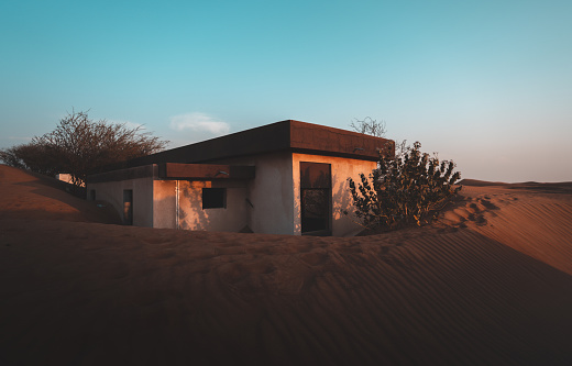 Abandoned building in the desert