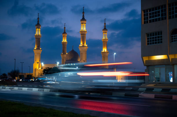 istock Ras al Khaimah largest mosque in the UAE northern emirate at dusk 1297935738