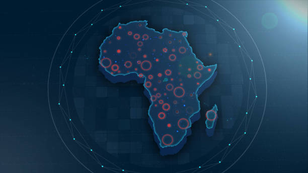 istock Africa Map Links 4K with full background details 1297939800