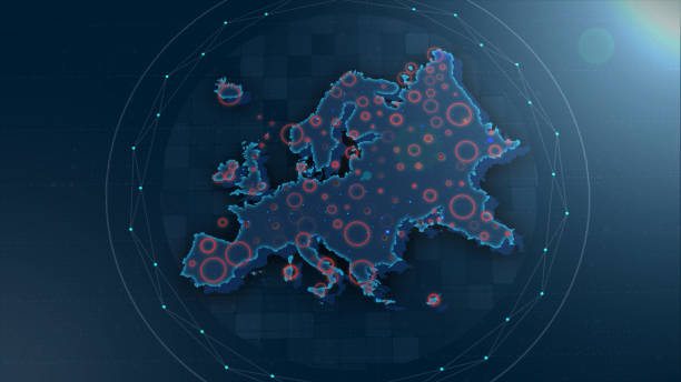 istock Europe Map Links 4K with full background details 1297939829