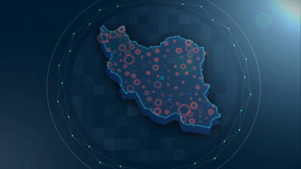 istock Iran Map Links 4K with full background details 1297939841