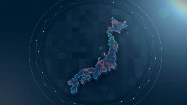 istock Japan Map Links 4K with full background details 1297939860