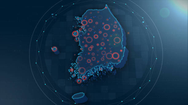 istock North Korea Map Links 4K with full background details 1297939876