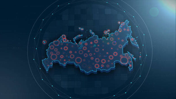 istock Russia Map Links 4K with full background details 1297939904