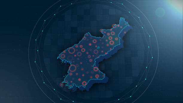 istock South Korea Map Links 4K with full background details 1297939907