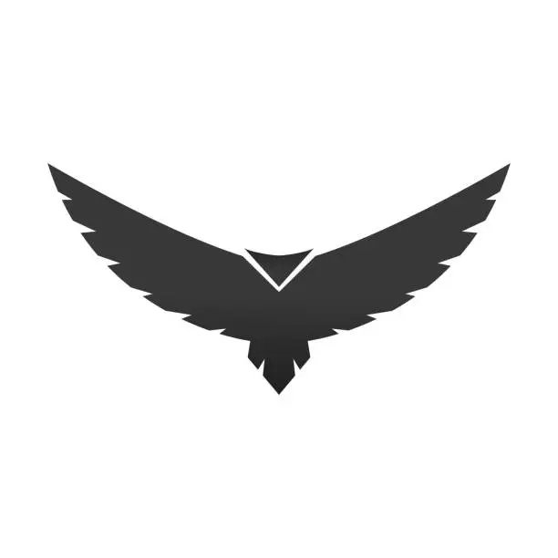 Vector illustration of Black bird icon.
