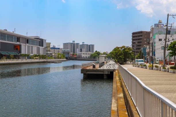 istock Promenade along the canal in Kobe 1297949376