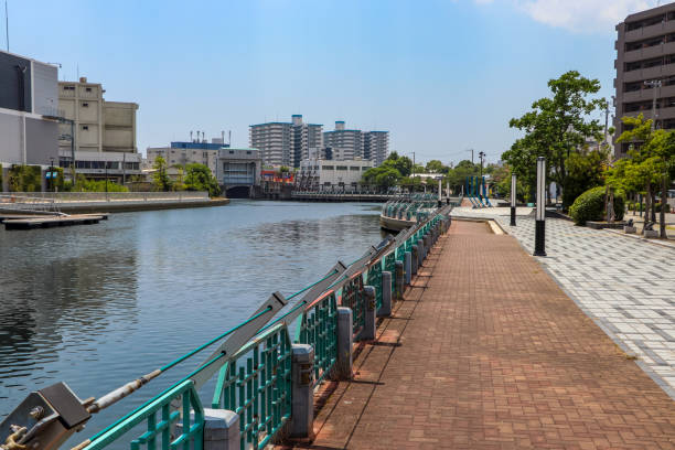 istock Promenade along the canal in Kobe 1297949377