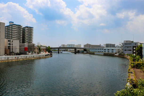 istock A canal flowing through the town in Kobe 1297949383