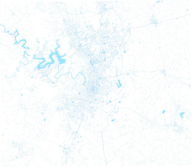 detailed city map of Austin