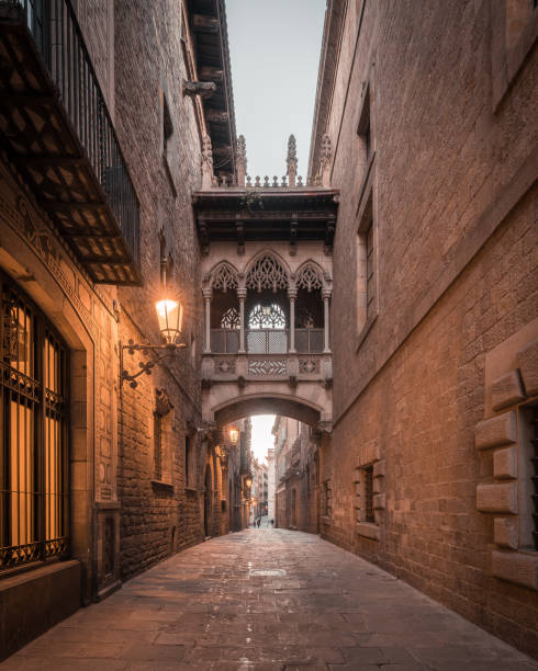 istock Barcelona Gothic quarter, Carrer del Bisbe 1297951855