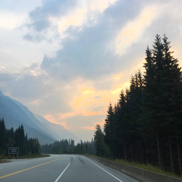 istock On the road during Sunset stock photo 1297953376