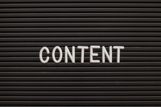 istock Black color felt letter board with white alphabet in word content background 1297960461