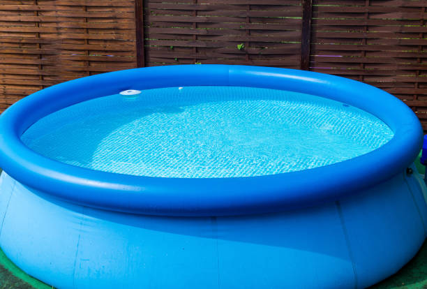 istock blue Pool in the Garden 1297962203