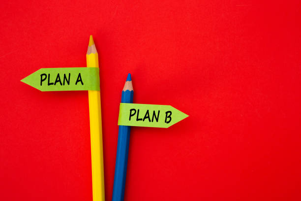 istock Direction indicator - Choice of Plan A or Plan B. Business Strategy. 1297967339
