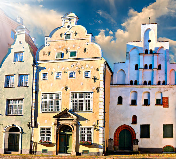istock Ancient medieval buildings at sunny day 1297975233